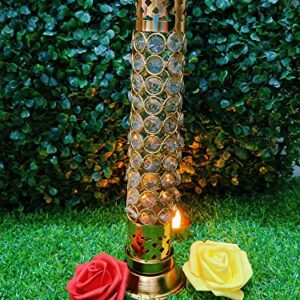 Crystal brass incense sticks holder (2 in 1) cum vase