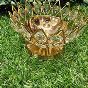 STC crystal brass diya