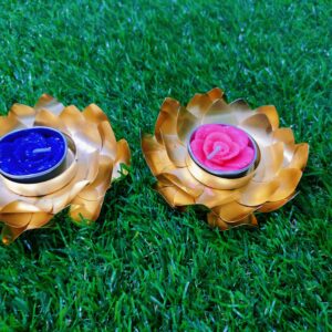 Copper Lotus Diya Diwali special set of 2