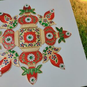 Meenakari design Rangoli