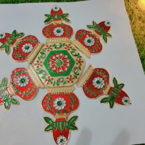 Meenakari design Rangoli