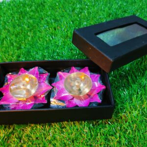 Lotus Brass diya set of 2