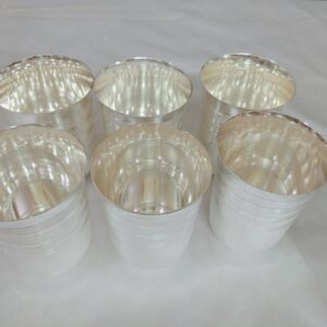 German Silver water tumbler glass set of 6