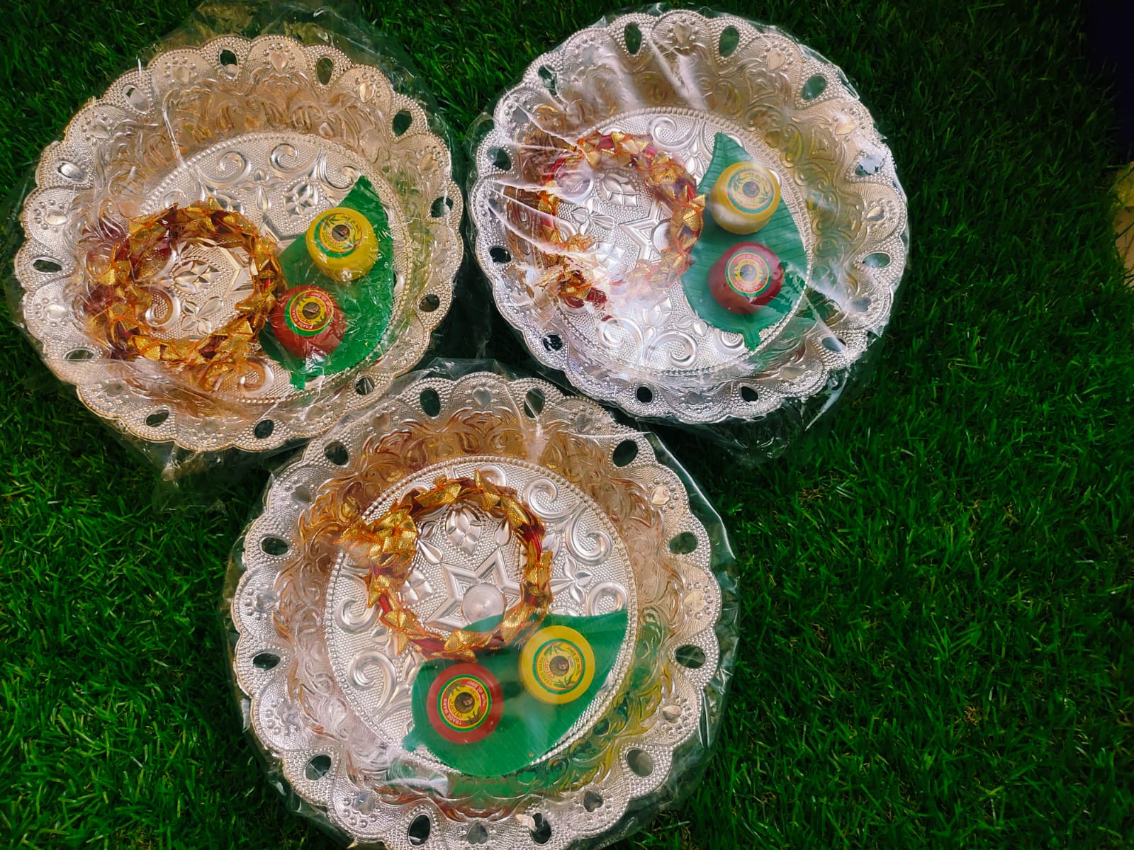 Puja Plates at best price in Chennai by Easwaris Silver Smith | ID:  7360372691