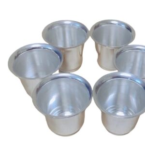 German silver mini tumblers set of 6