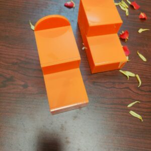 Acrylic diya stand set  (Orange) Two step