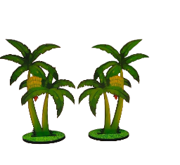 Dismantle MDF banana tree cutout set of 2