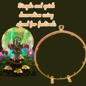 Decoration round stand for Ganapati pooja Hooks attached