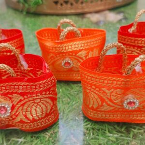 Haldi kumkum return gifts in basket style