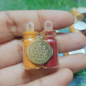 Haldi kumkum return gifts in Unique style with Lakshmi Kasu coin