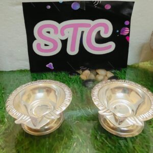 German silver Diya pair for daily use