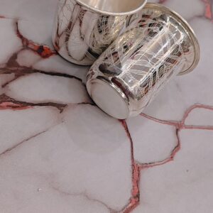 German silver tea glasses set of 2