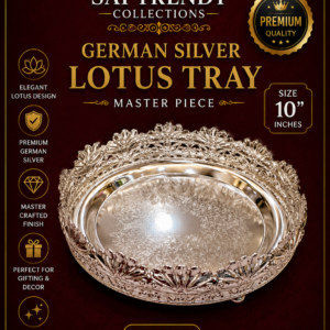 German silver lotus tray imported