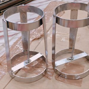 Banana stem holder stainless steel pair