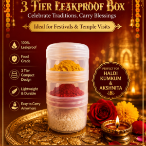 3 tier haldi kumkum storage box/portable