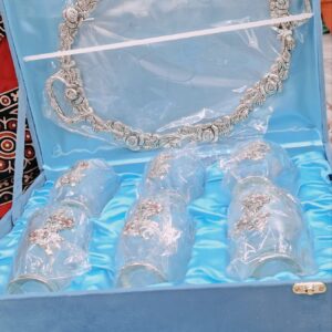 German silver tray and tumbler set