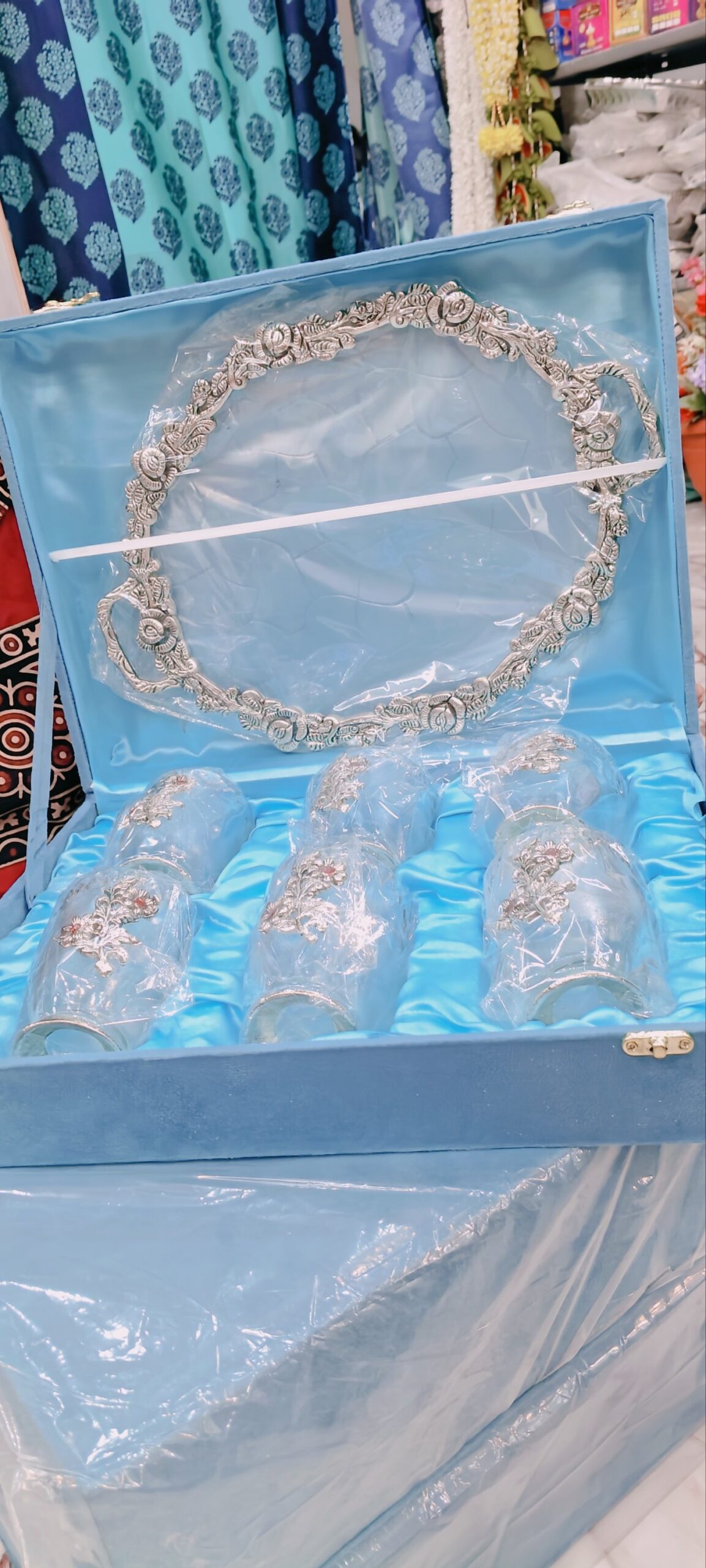 German silver tray and tumbler set - Image 2