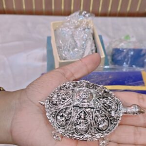 German silver ashta lakshmi tortoise