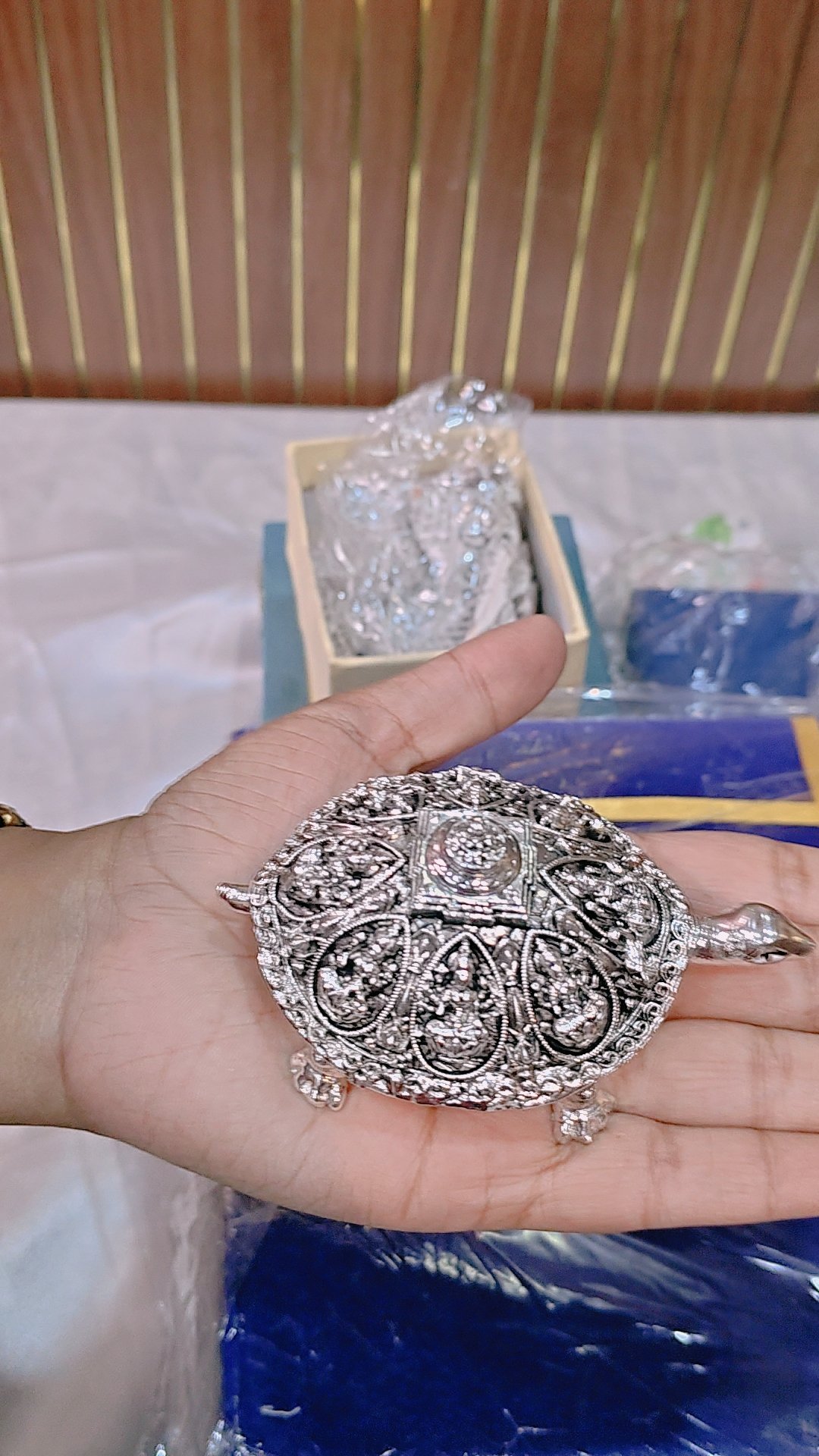 German silver ashta lakshmi tortoise - Image 2