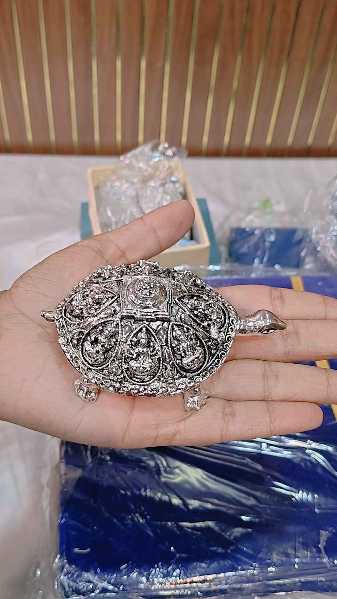 German silver ashta lakshmi tortoise - Image 3